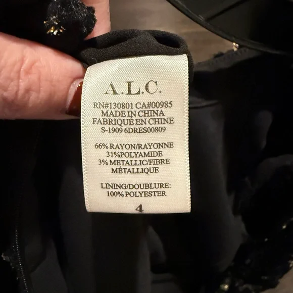 A.L.C. Jane Metallic Velvet Mini Dress - Picture 12 of 13